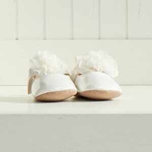 Baby 3D Floral Patent Ivory Shoes S 6-9 Mo